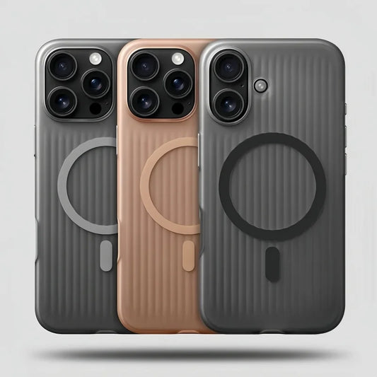 Coque iPhone à Rayures Mat Magsafe – Antichoc et Compatible Charge Magnétique iPhone 12 à 16 Pro Max - 🎁-10% avec le code BIENVENUE10